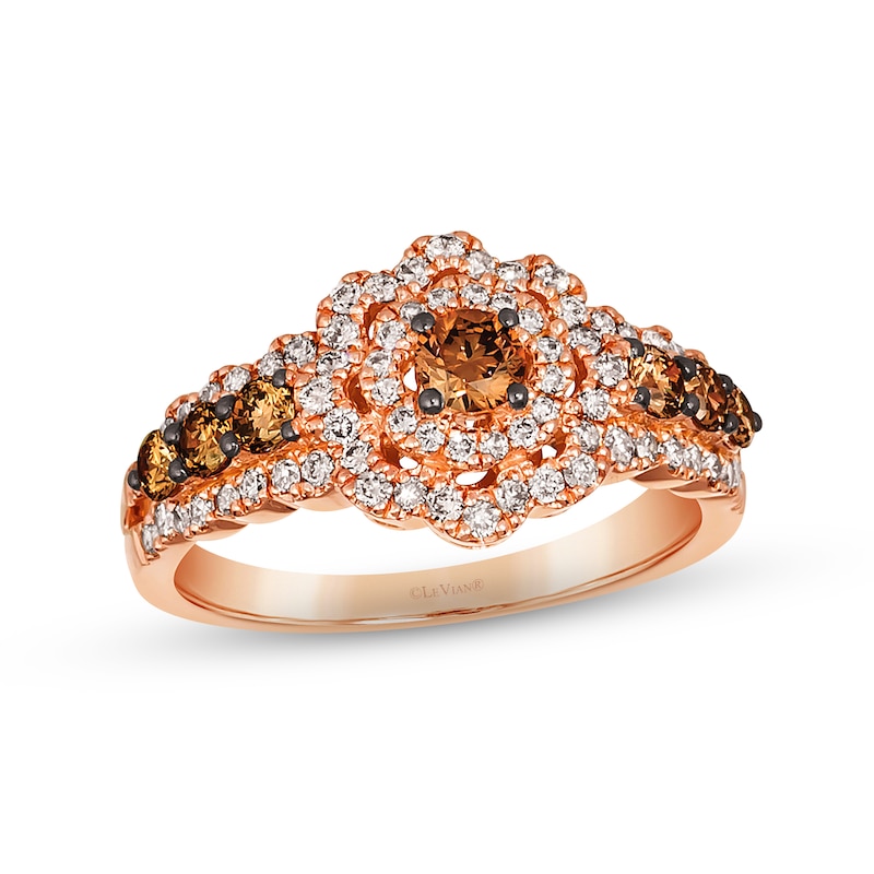 Le Vian Diamond Ring 1 ct tw Strawberry Gold Plated