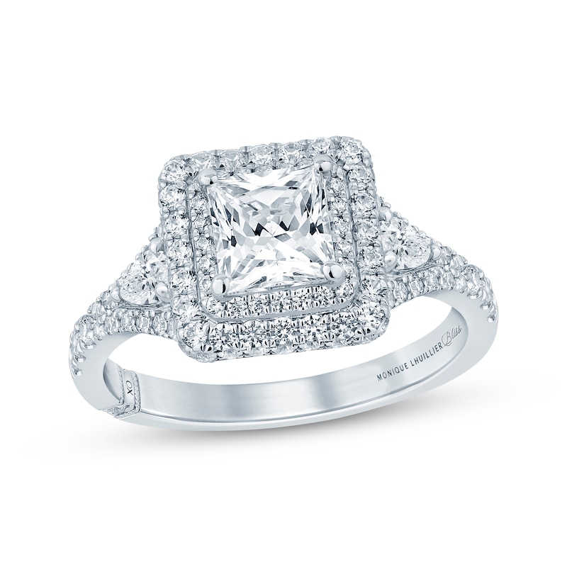 Monique Lhuillier Bliss Princess-Cut Diamond Engagement Ring 2 ct tw White Gold Plated