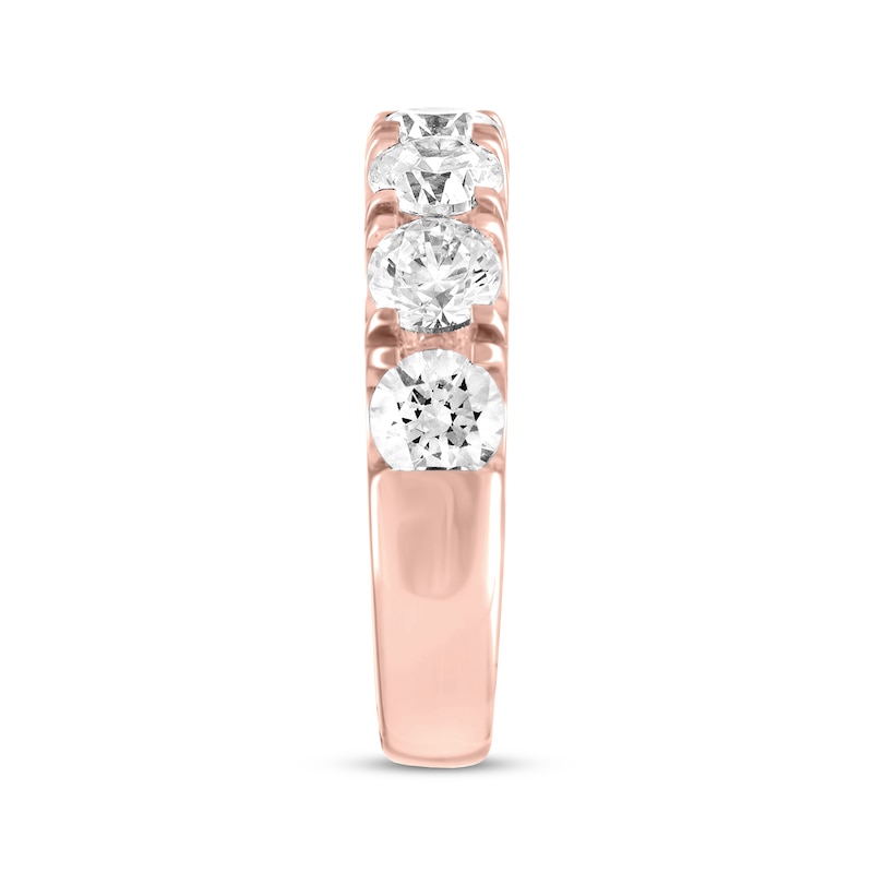 THE LEO Diamond Anniversary Ring 2 ct tw Round-cut Rose Gold Plated