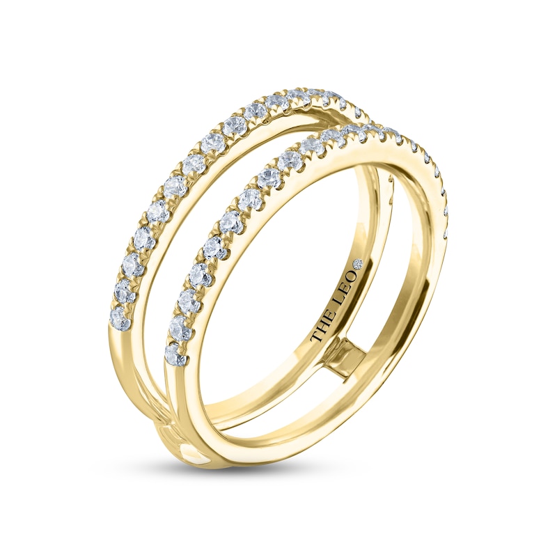 THE LEO Diamond Enhancer Ring 1/2 ct tw Round-cut Yellow Gold Plated