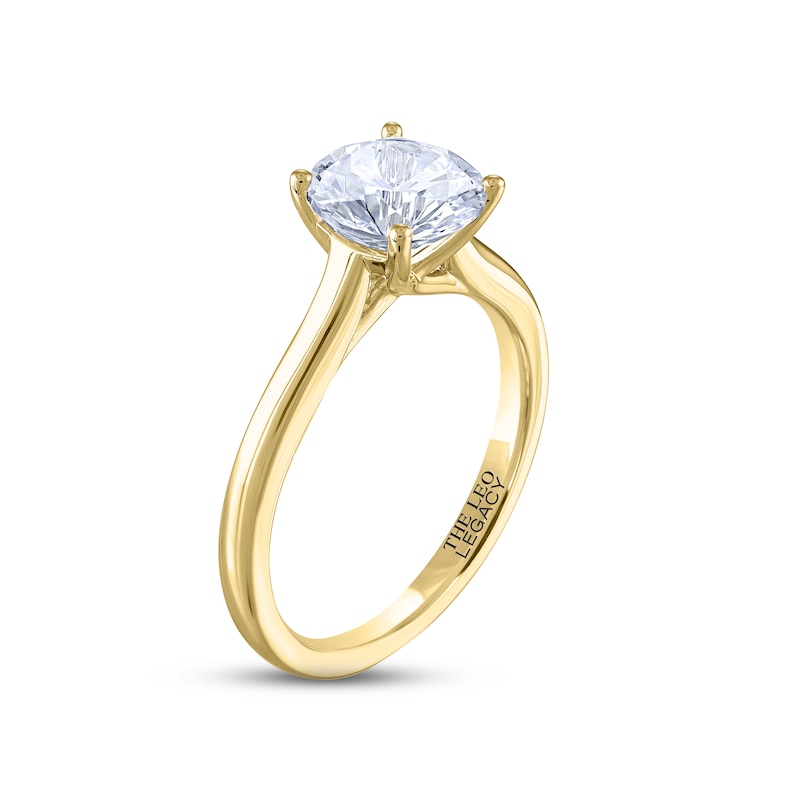 THE LEO Legacy Lab-Created Diamond Solitaire Ring 2 ct tw Yellow Gold Plated