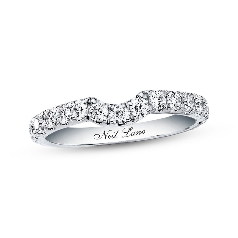 Neil Lane Round Diamond Wedding Band 5/8 ct tw White Gold Plated