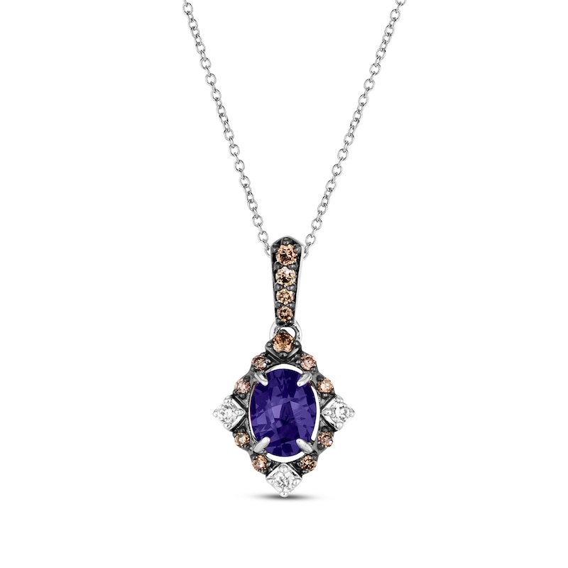 Le Vian Tanzanite Necklace 1/6 ct tw Diamonds Vanilla Gold Plated 18