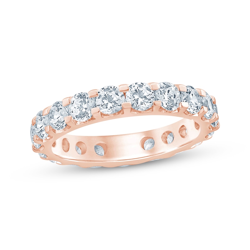 Diamond Eternity Ring 3 ct tw Rose Gold Plated