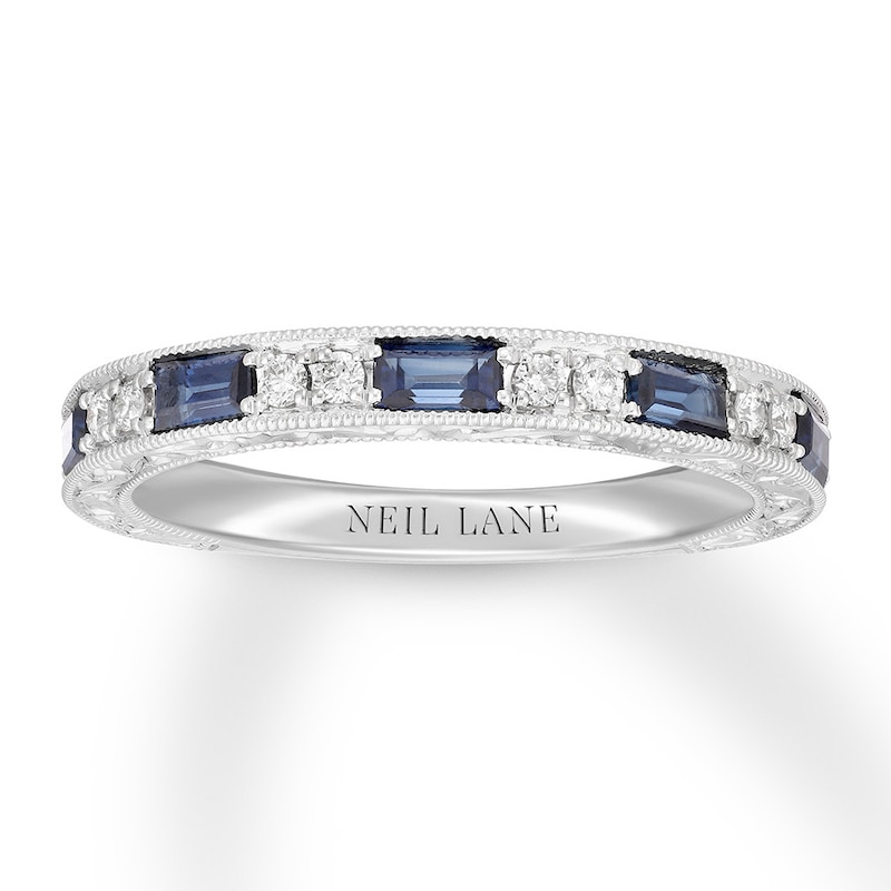 Neil Lane Sapphire Anniversary Band 1/6 ct tw Diamonds Gold Plated