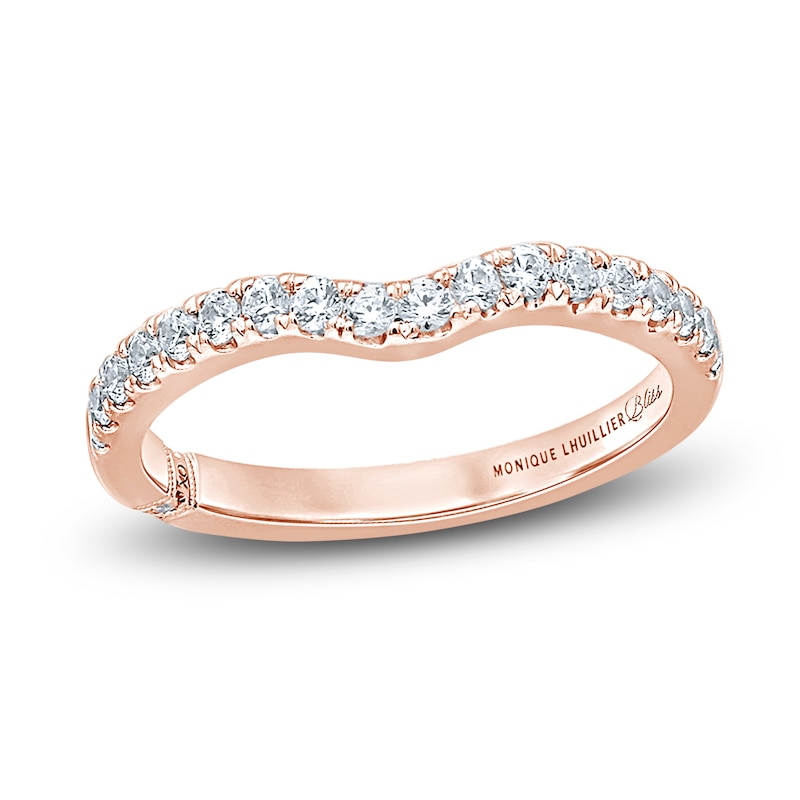 Monique Lhuillier Bliss Diamond Wedding Band 3/8 ct tw Round-cut Rose Gold Plated