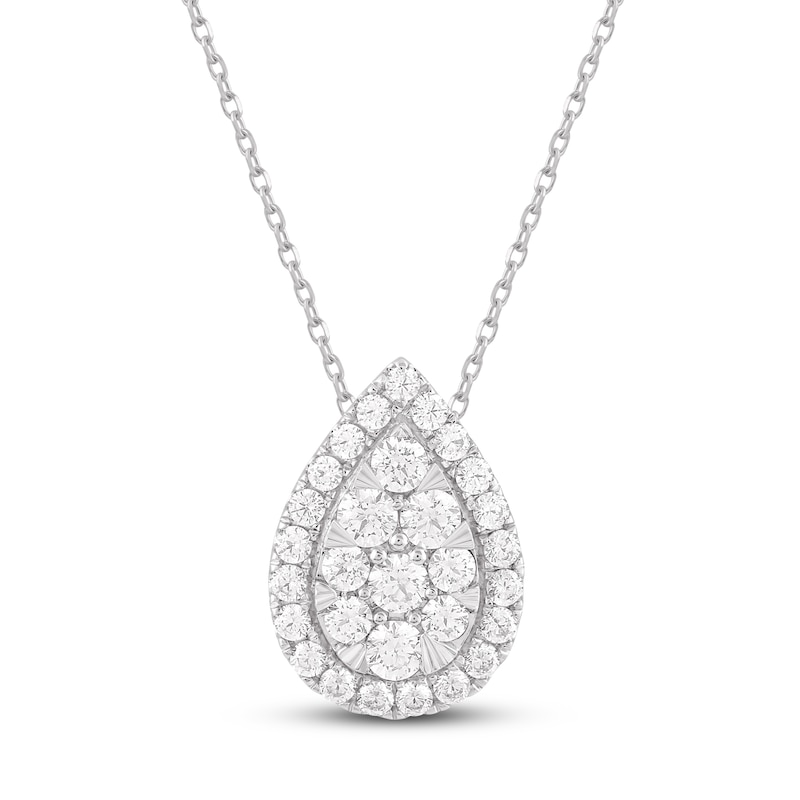 Lab-Created Diamonds by Necklace 1 ct tw White Gold Plated 18