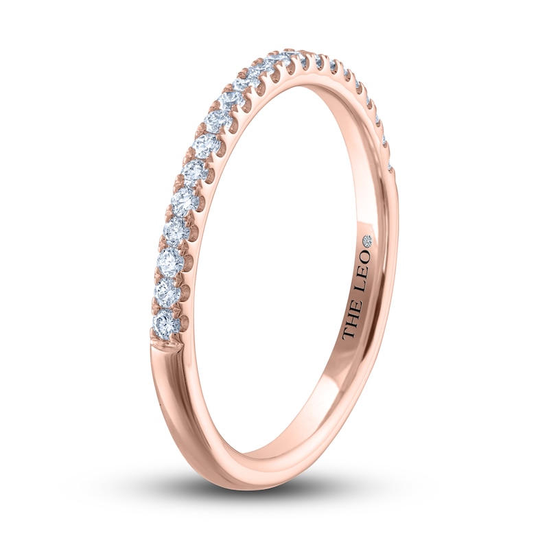 THE LEO Diamond Wedding Band 1/5 ct tw Round-cut Rose Gold Plated