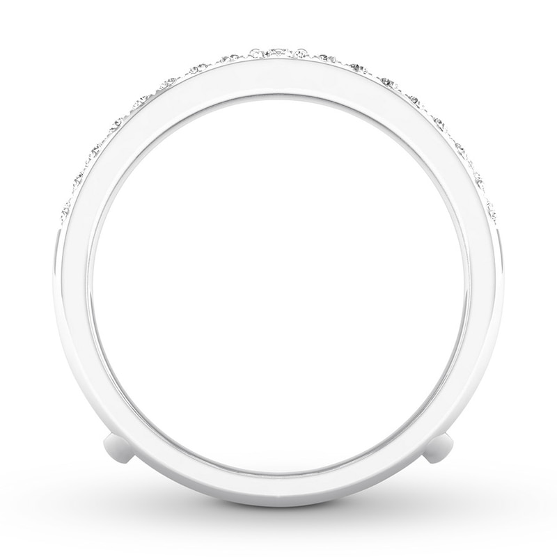 Diamond Enhancer Ring 1/2 ct tw Round-cut White Gold Plated