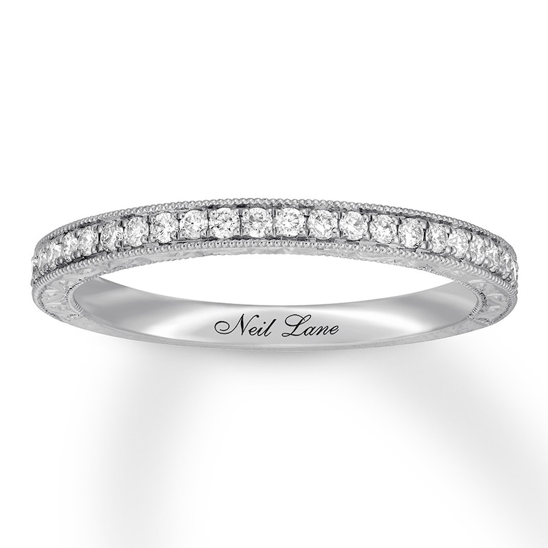 Neil Lane Studio Diamond Wedding Band 1/4 ct tw White Gold Plated