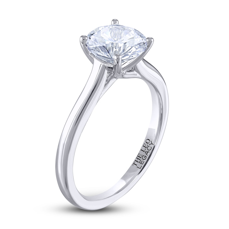 THE LEO Legacy Lab-Created Diamond Solitaire Engagement Ring 3 ct tw White Gold Plated