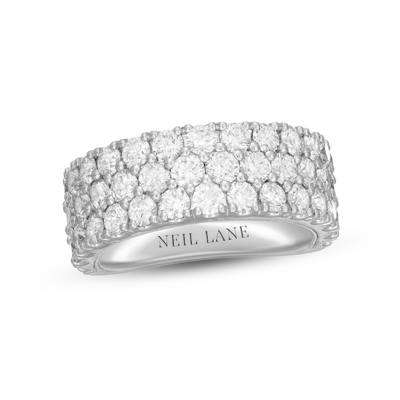 Neil Lane Diamond Anniversary Ring 3 ct tw Round-cut White Gold Plated