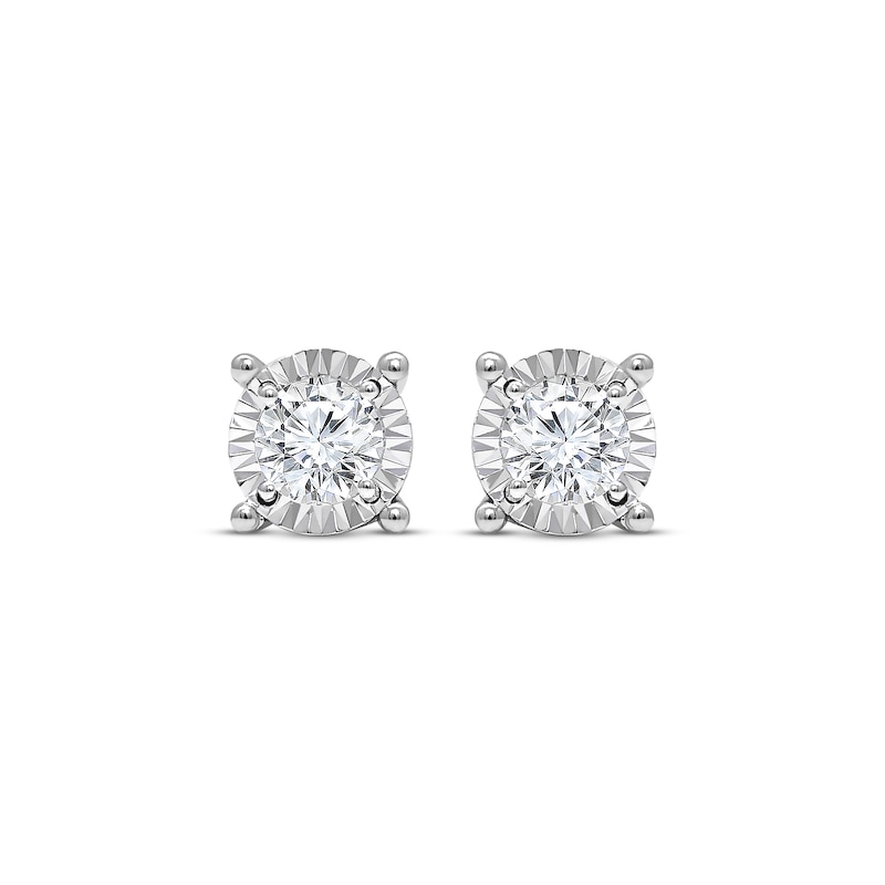 Radiant Reflections 1 ct tw Diamonds White Gold Plated Earrings