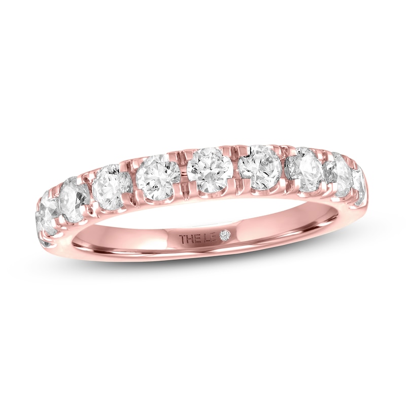 THE LEO Diamond Anniversary Ring 1 ct tw Round-cut Rose Gold Plated