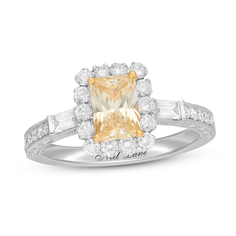 Neil Lane Yellow Diamond Engagement Ring 1-3/4 ct tw Gold Plated