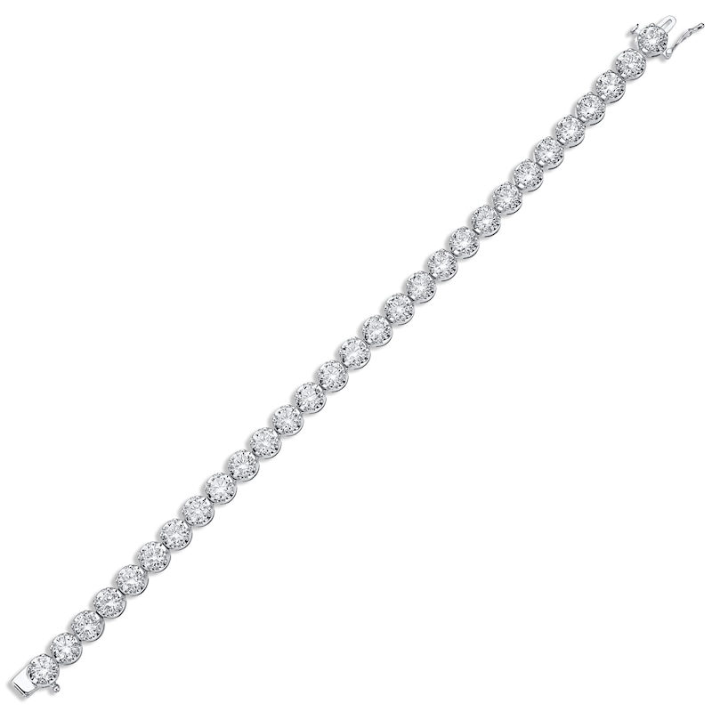 Lab-Created Diamonds by Line Bracelet 12 ct tw White Gold Plated 7