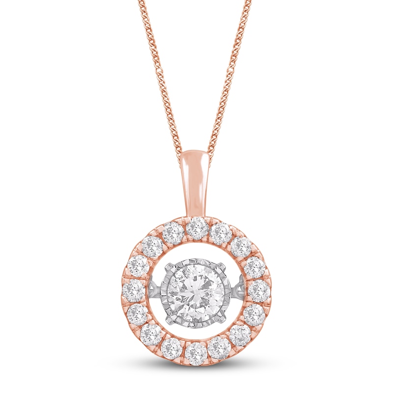 Unstoppable Love Diamond Necklace 1 ct tw Rose Gold Plated 19
