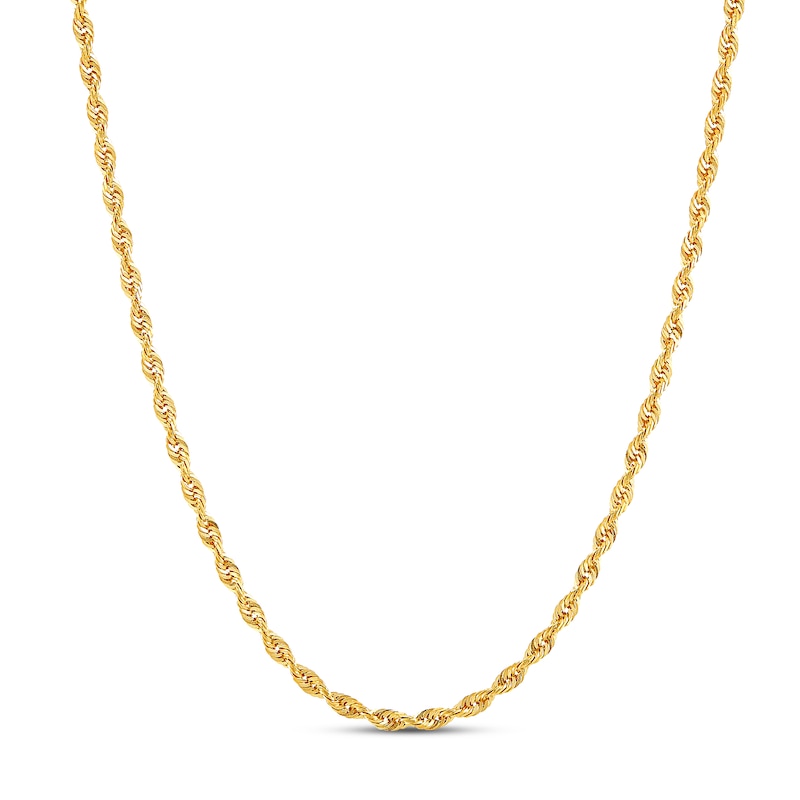 Solid Rope Chain Yellow Gold Plated 18