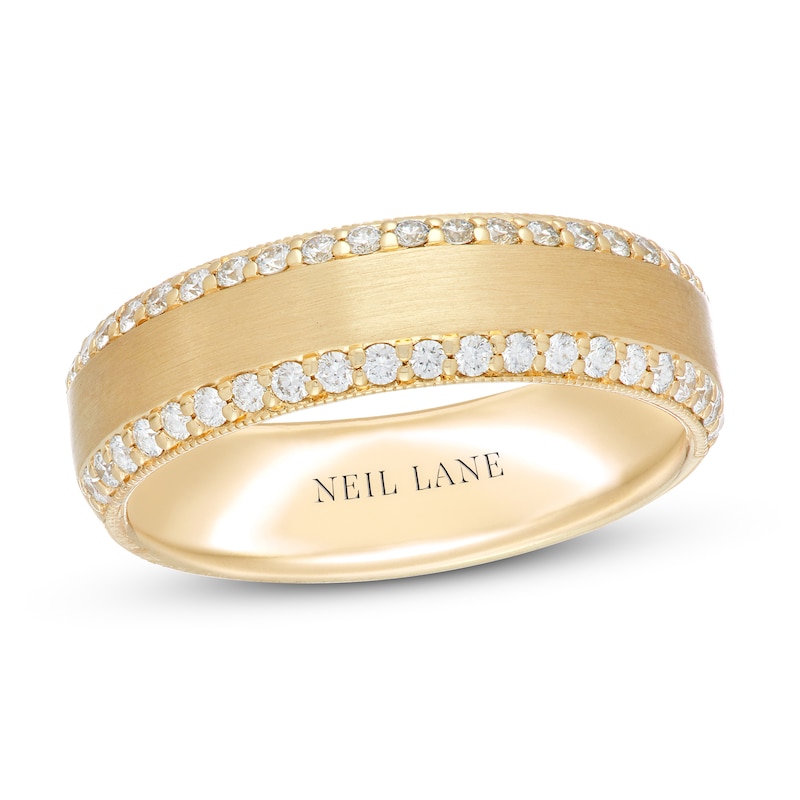 Neil Lane Men's Diamond Wedding Band 1/2 ct tw Yellow Gold Plated