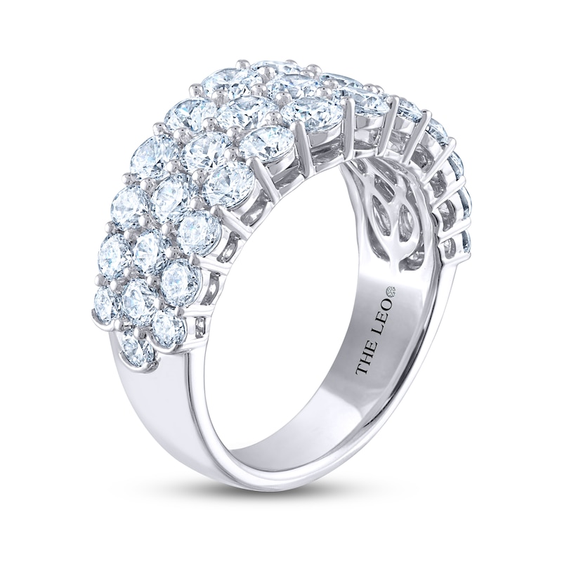THE LEO Diamond Anniversary Ring 3 ct tw Round-Cut White Gold Plated