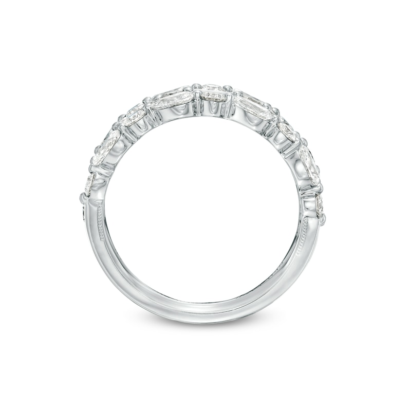 Neil Lane Premiere Diamond Anniversary Ring 2 ct tw Round/Pear/Baguette White Gold Plated