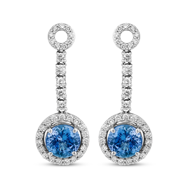 Le Vian Round-Cut Tanzanite Drop Earrings 1-1/4 ct tw Diamonds Vanilla Gold Plated