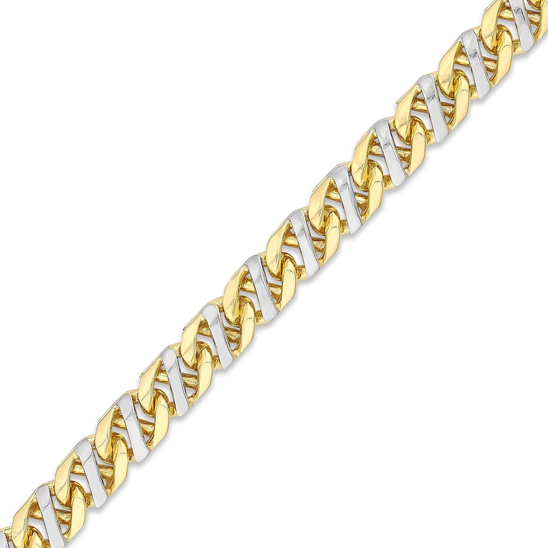 Solid Mariner Link Chain Necklace Two-Tone Gold Plated 22