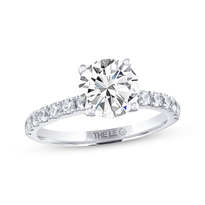 THE LEO Diamond Engagement Ring 2-3/8 ct tw Round-cut White Gold Plated