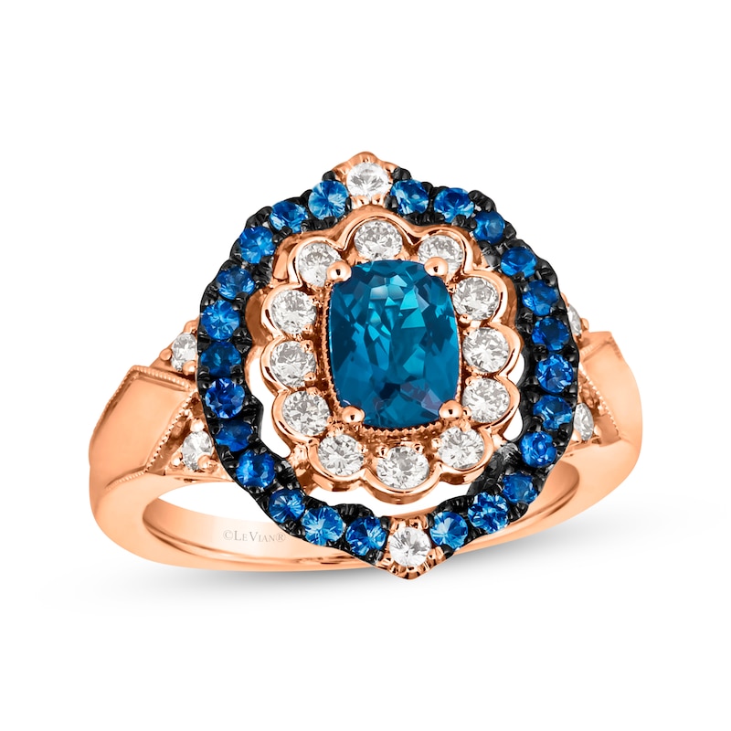 Le Vian Venetian Mosaic Ombre Ring 3/8 ct tw Diamonds Strawberry Gold Plated