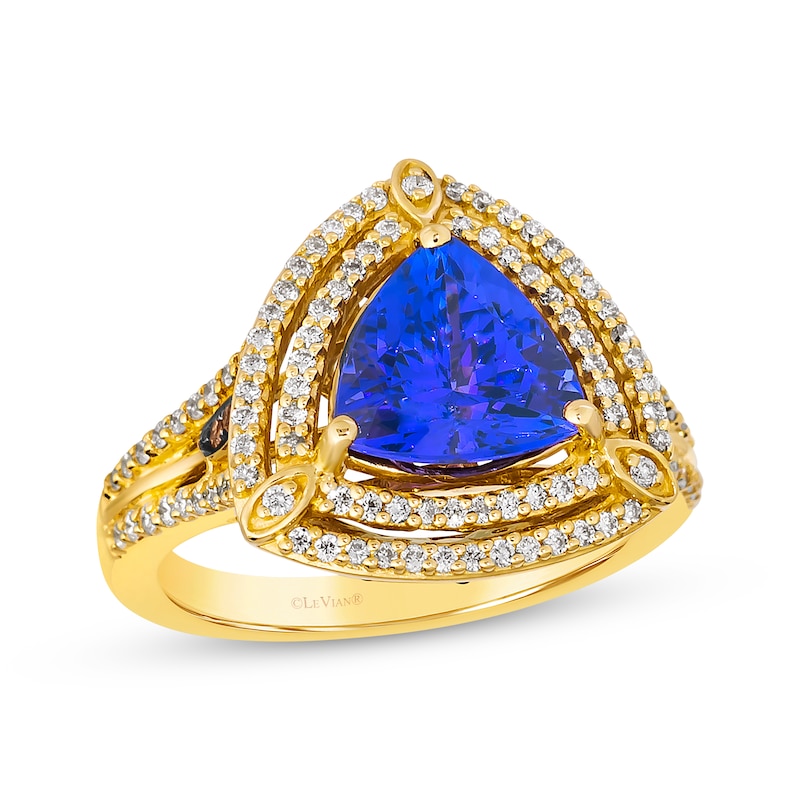 Le Vian Couture Trillion-Cut Tanzanite 5/8 ct tw Diamonds Honey Gold Plated