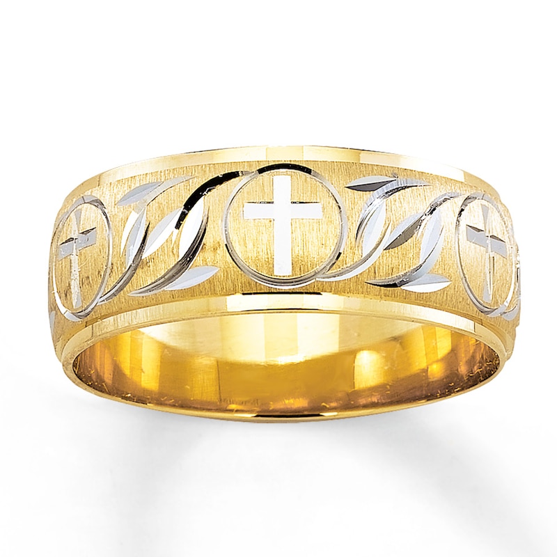 Wedding Band Yellow Gold Plated 8mm