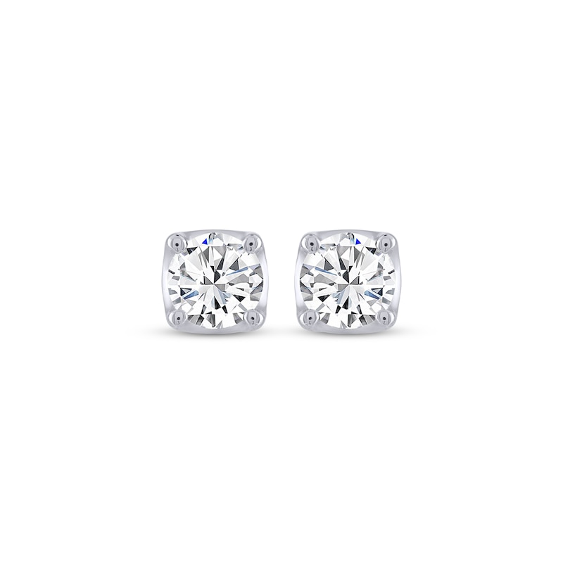 THE LEO Legacy Lab-Created Diamond Round-Cut Solitaire Stud Earrings 1-1/2 ct tw White Gold Plated