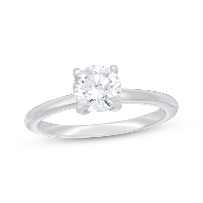 Lab-Created Diamonds by Round-Cut Solitaire Engagement Ring 1-1/2 ct tw White Gold Plated