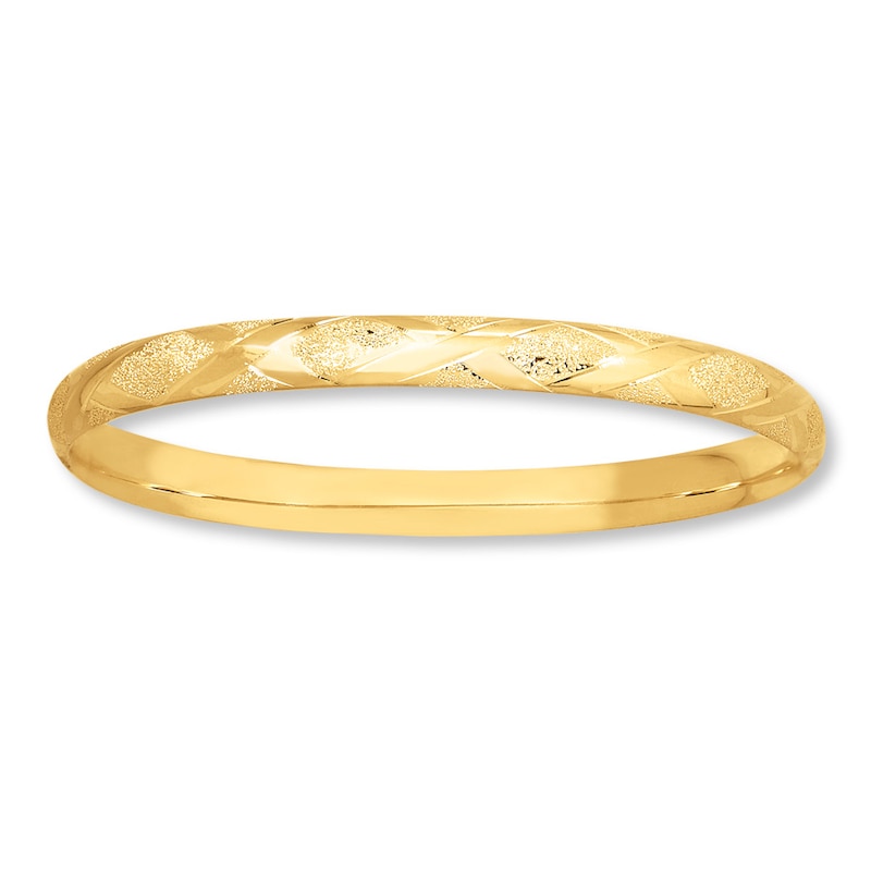 Bangle Bracelet Criss-Cross Design Yellow Gold Plated