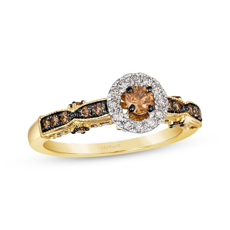 Le Vian Chocolate Diamond Ring 5/8 ct tw Two-Tone Gold Plated