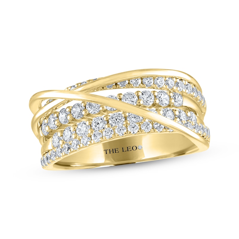 THE LEO Diamond Orbit Ring 1 ct tw Yellow Gold Plated