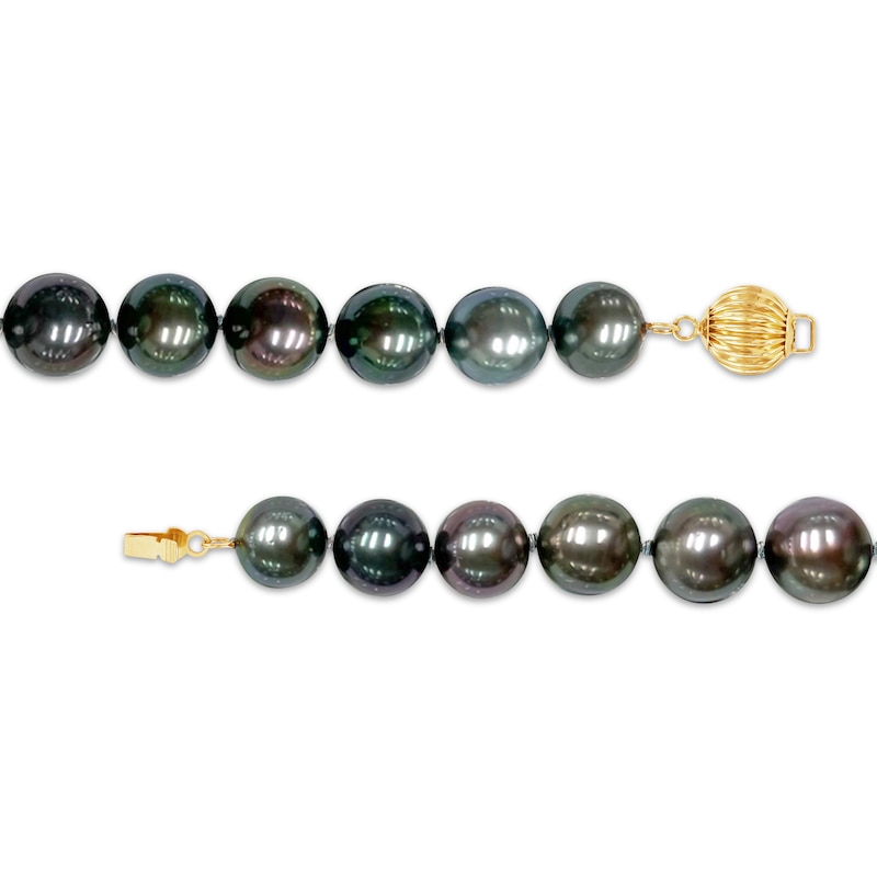 Tahitian Cultured Pearl Strand Yellow Gold Plated 18