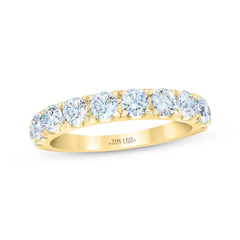 THE LEO First Light Diamond Anniversary Band 1-1/2 ct tw Yellow Gold Plated