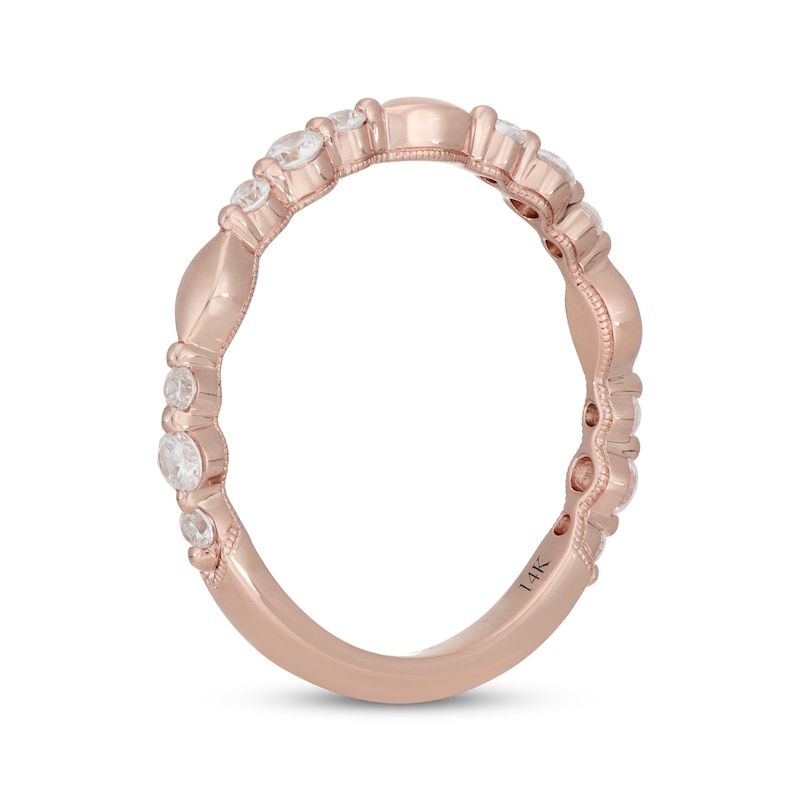 Neil Lane Diamond Wedding Band 1/3 ct tw Round-cut Rose Gold Plated