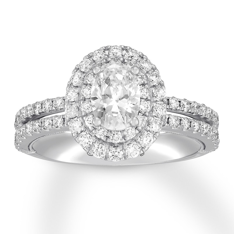 Neil Lane Diamond Engagement Ring 1-3/4 ct tw White Gold Plated