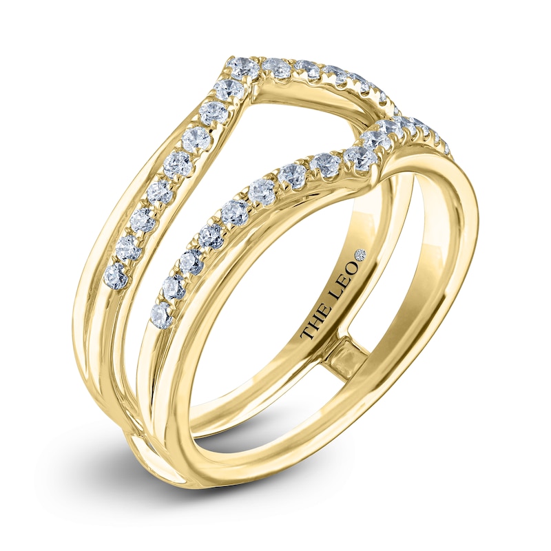 THE LEO Diamond Enhancer Band 3/8 ct tw Round-cut Yellow Gold Plated