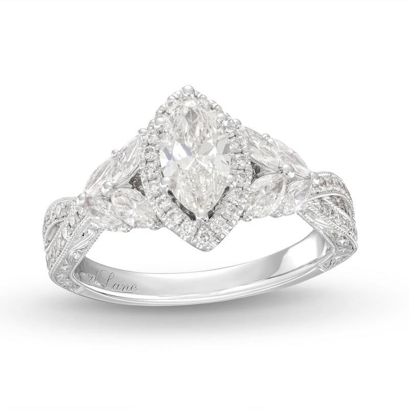 Neil Lane Diamond Engagement Ring 1-3/8 ct tw White Gold Plated
