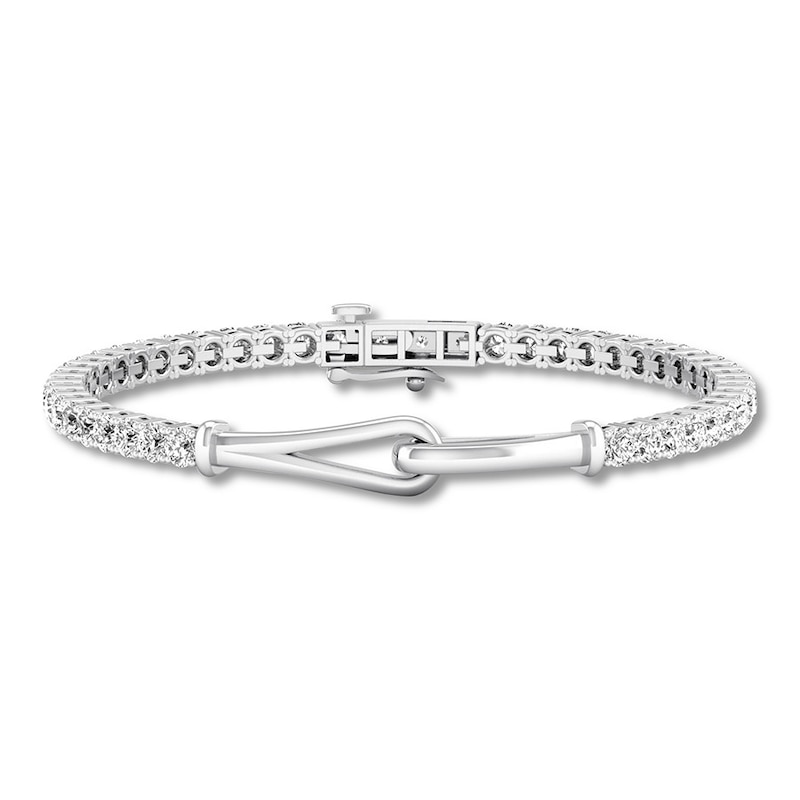 Love + Be Loved Diamond Bracelet 4 ct tw White Gold Plated 7.25