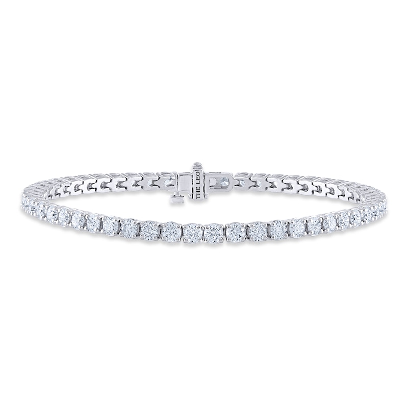 THE LEO Diamond Bracelet 5-3/8 ct tw Round-cut White Gold Plated