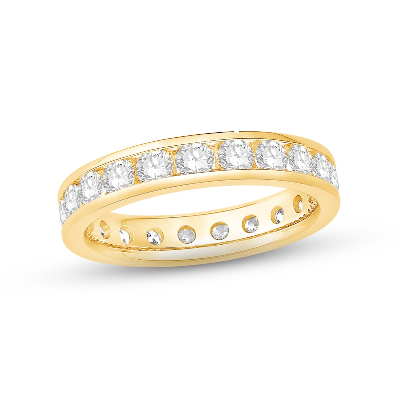 Diamond Eternity Ring 2 ct tw Round-cut Yellow Gold Plated