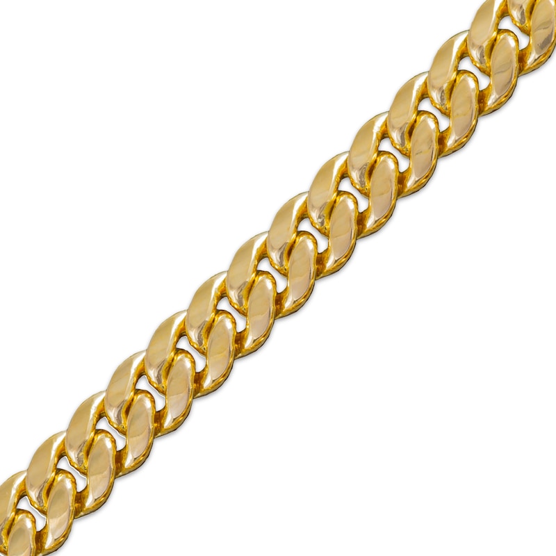 Solid Cuban Curb Chain Necklace 6.8mm Yellow Gold Plated 22