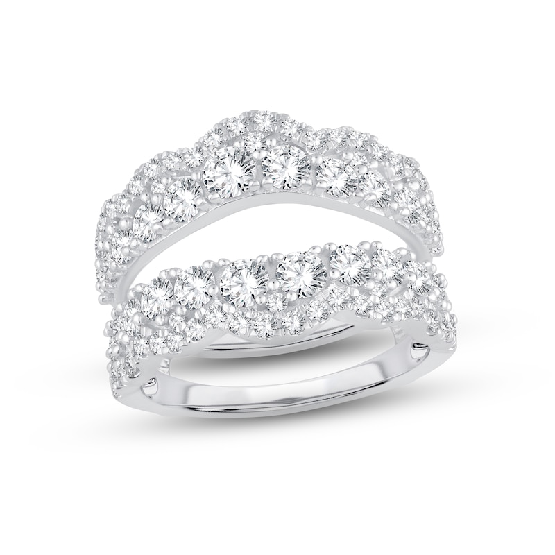 Diamond Enhancer Ring 2 ct tw Round-cut White Gold Plated