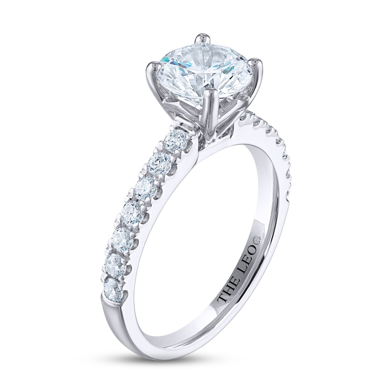 THE LEO Diamond Engagement Ring 2 ct tw Round-cut White Gold Plated