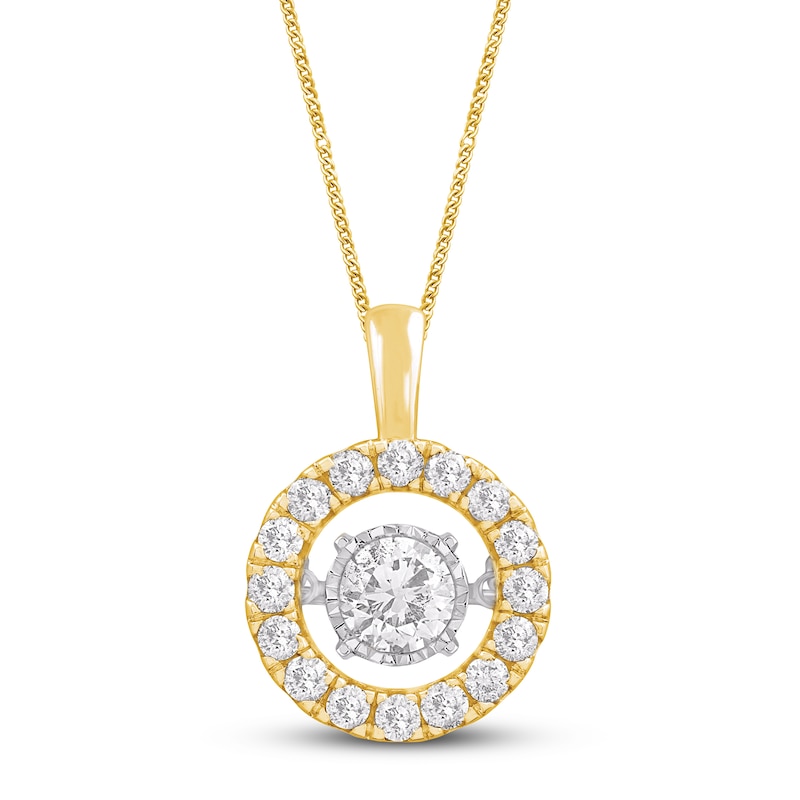 Unstoppable Love Diamond Necklace 1 ct tw Yellow Gold Plated 19