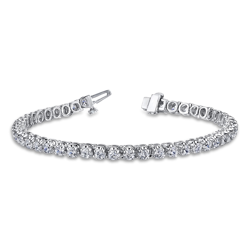 Diamond Fashion Bracelet 4 ct tw Round-cut White Gold Plated 7